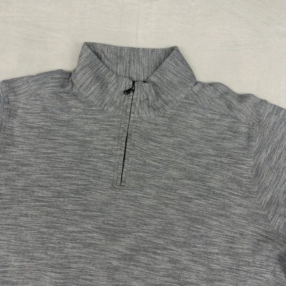 Bonobos 1/4 Zip Pullover Sweatshirt Mens XXL Heather Gray Slim Casual Preppy - Picture 3 of 7